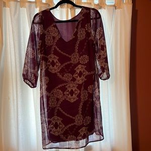 Aina Be Purple Paisley Dress